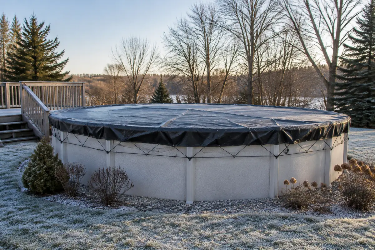 In cold climates the pool is closed, not drained: Angi prices a fall closing at $175 to $300 and a spring opening at $250 to $350.