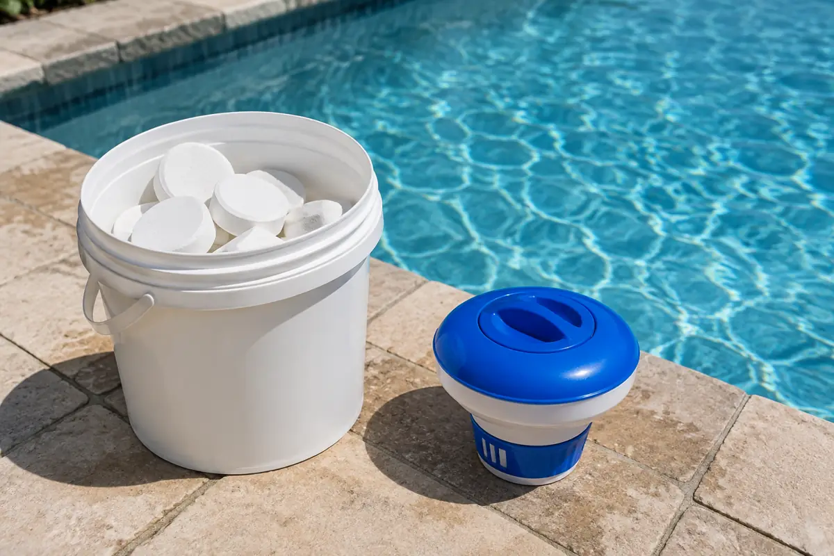 Trichlor tablets are the main form of chlorinated isocyanurates sold for pools.