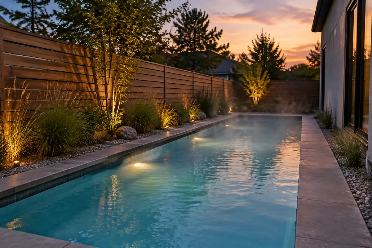 A heated cocktail pool needs a fraction of a family pool's heater output under DOE's sizing rule.