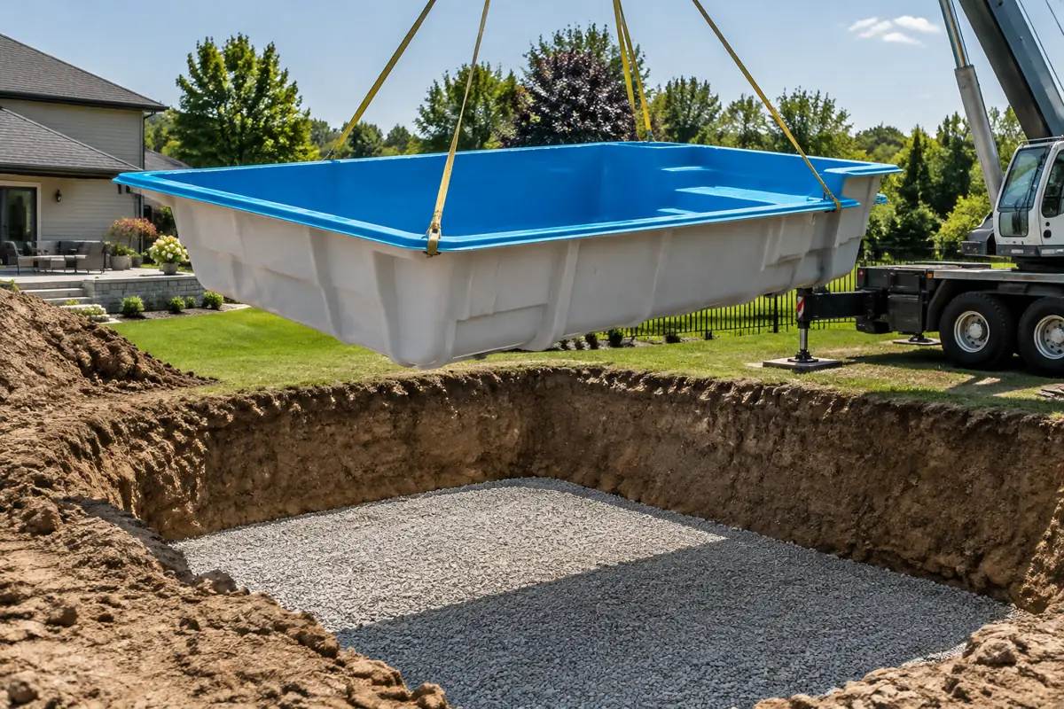 Setting the shell is usually a single morning; leveling the base beforehand is where the skill shows.