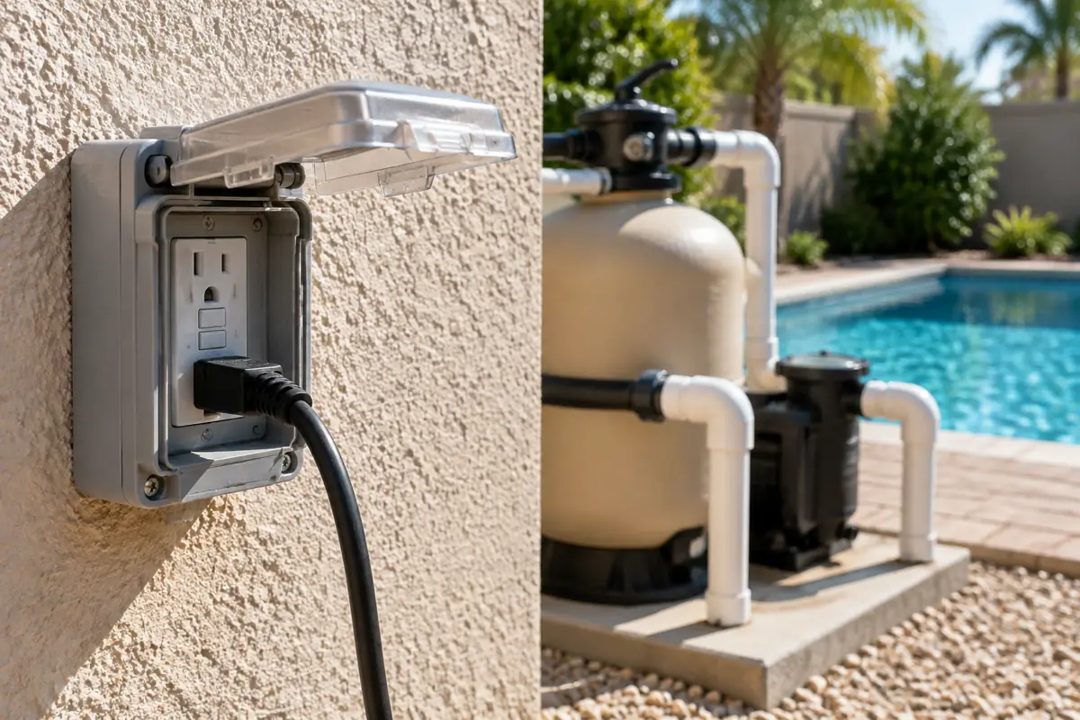 The 1971 NEC required GFCI protection for receptacles within 20 feet of a swimming pool.