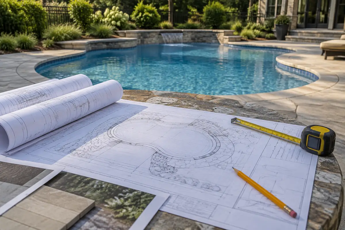 A scale drawing and an itemized equipment list make bids comparable; California requires the drawing in pool contracts (CSLB).
