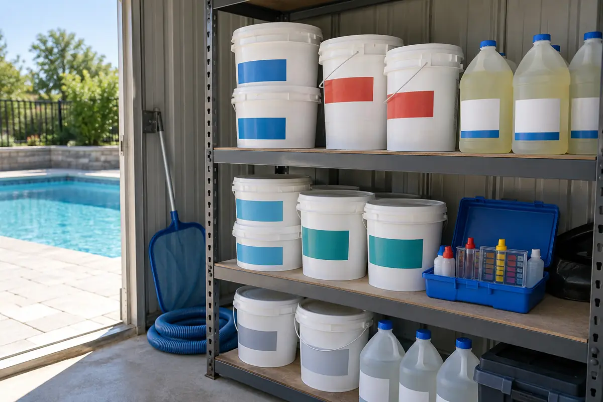 Chemical stock, test kits and poles are the first purchases; a broker estimates $1,500 to $2,500 for a truck stock of chemicals.