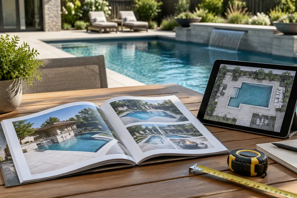 Pool product and builder searches rise together each spring.