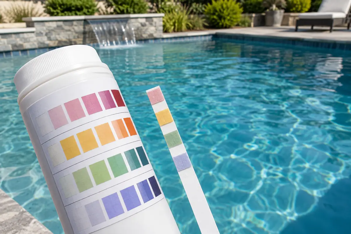 Inspectors test free chlorine (or bromine) and pH on site; low disinfectant and pH outside the permitted range are among the most frequent findings.