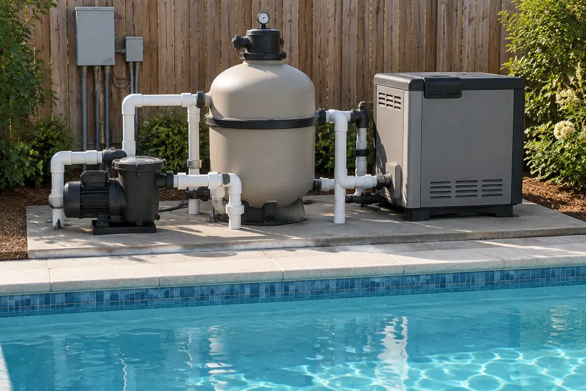 Pump and heater choices change the running bill you pay alongside the loan.