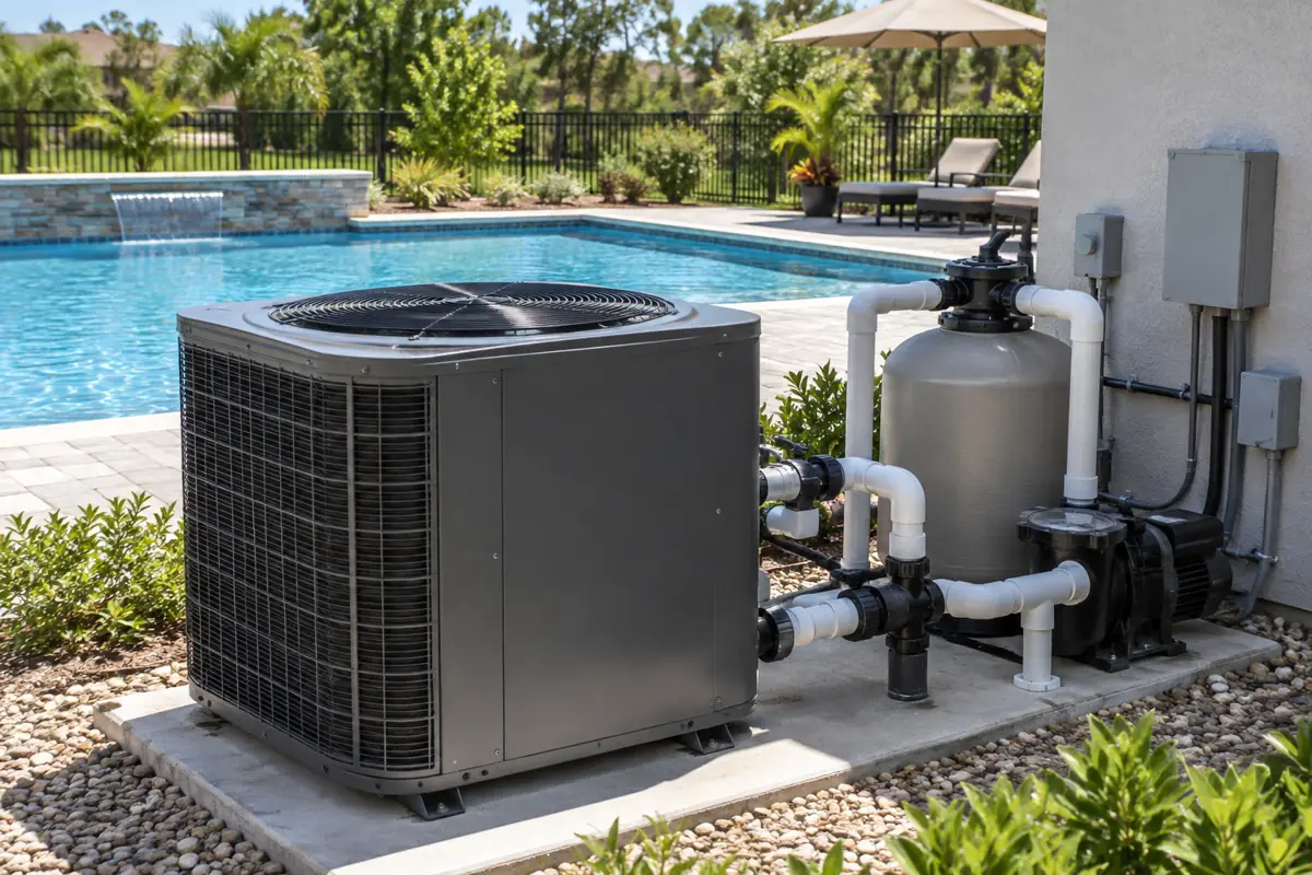 Heat pump pool heaters are a separate electricity load and are not included in the pump cost estimates.
