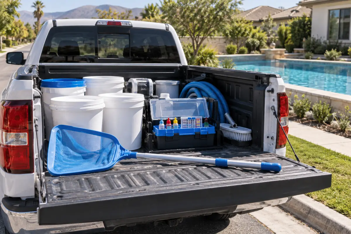 Pool service classes cover equipment repair and replacement, not routine cleaning in most states.
