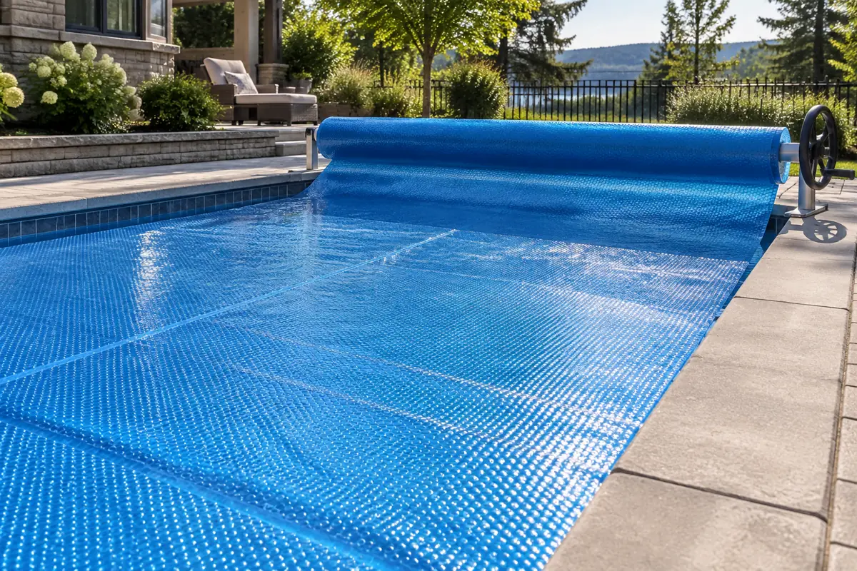 A bubble (solar) cover is one of the lowest-cost covers made for pools, according to DOE.