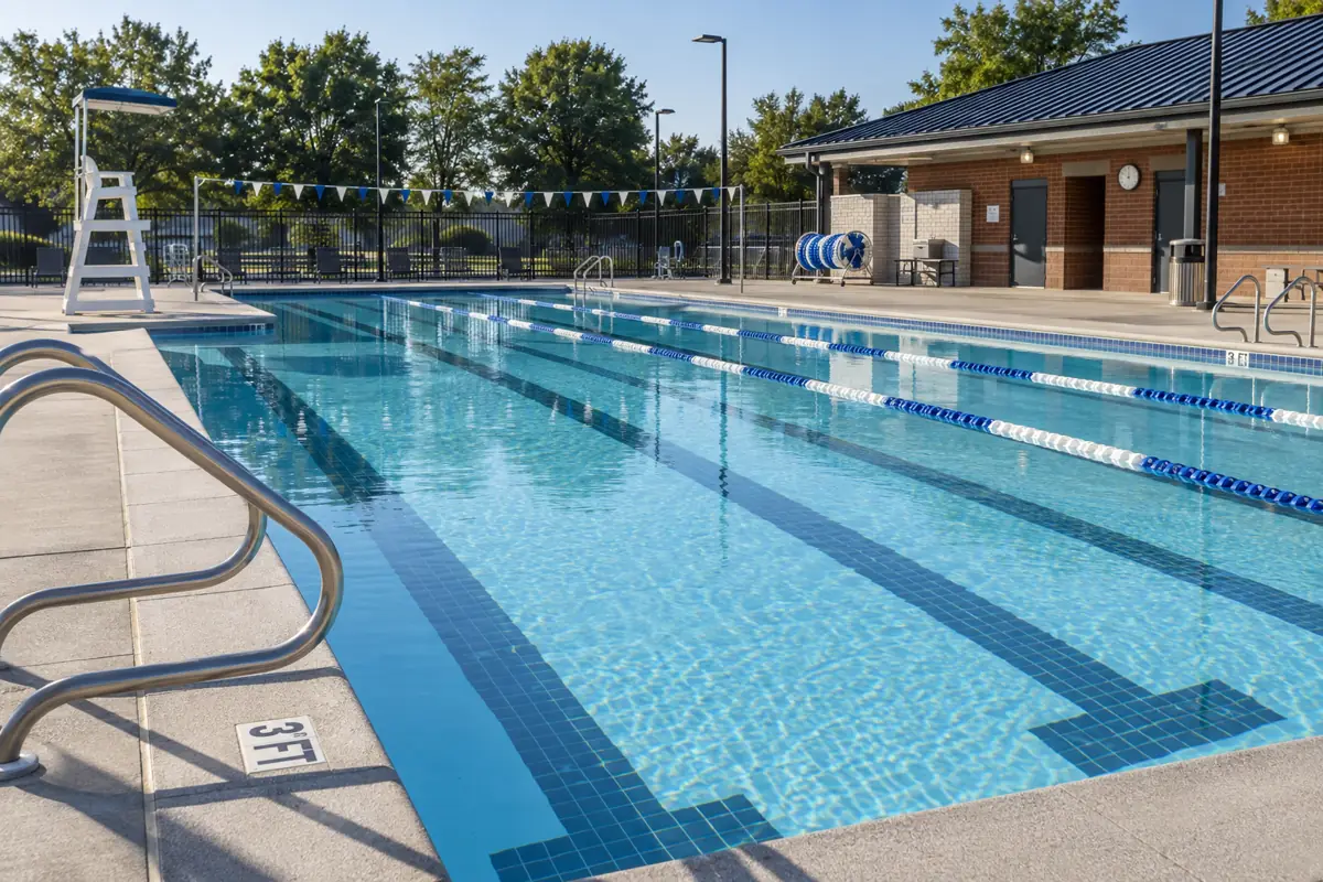 A US public community pool. CDC's count of 309,000 public aquatic venues dates from 2011.