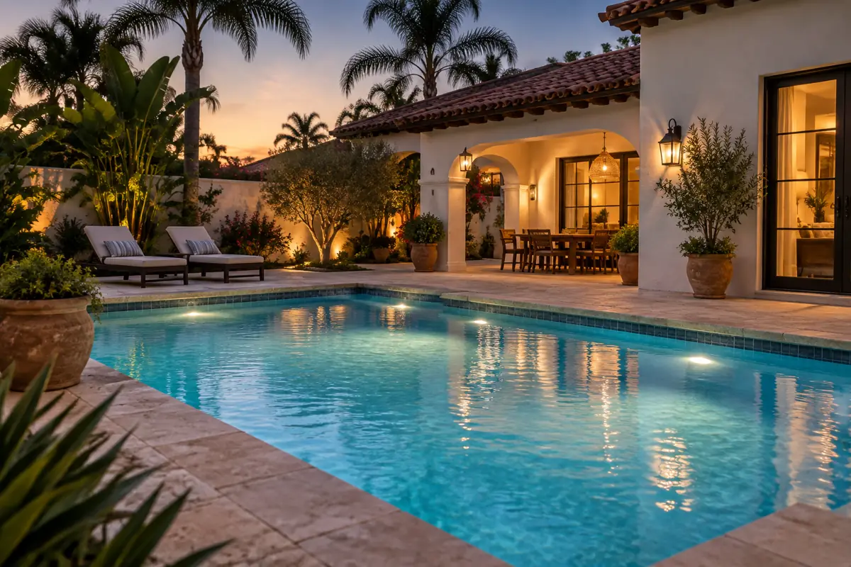 Private pools are concentrated in detached houses and villas.