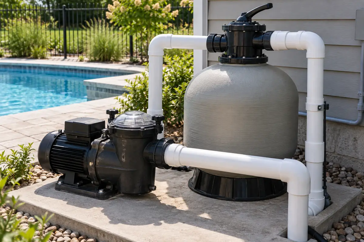 A diverter valve sends water to the collectors only when they are warmer than the pool.