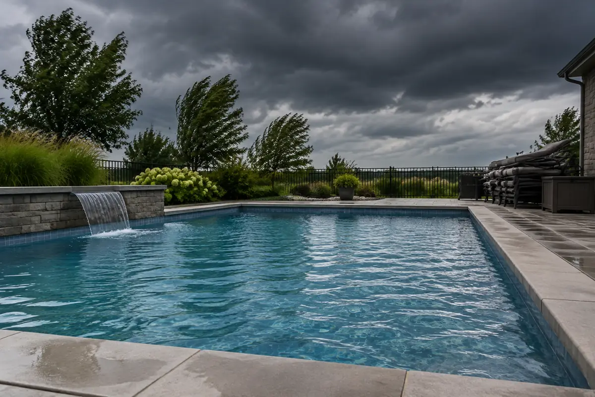 Most pool storm steps come from agency and association guidance rather than law.